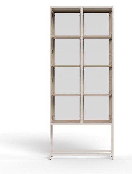 Actona Vitrína Seaford 77x185,6 cm šedá
