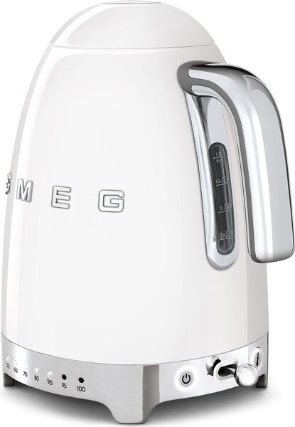 Smeg KLF04WHEU. Rychlovarná konvice s regulací teploty 50's Style bílá