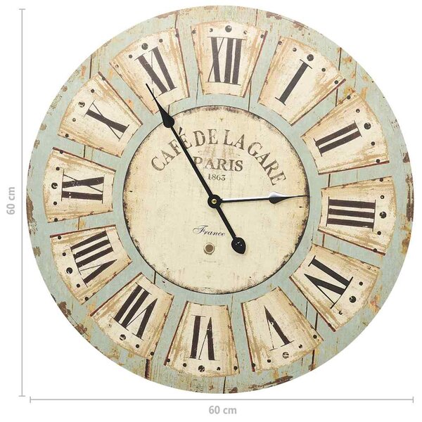 Nástěnné hodiny vícebarvené 60 cm MDF 325183