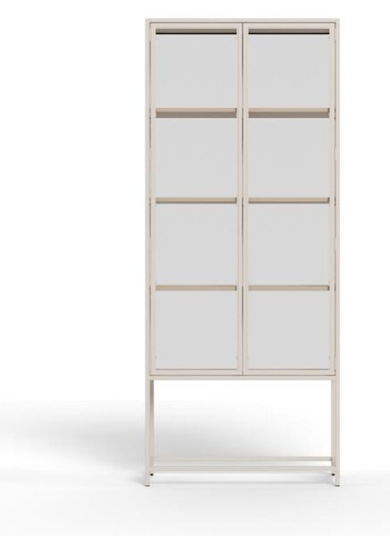 Actona Vitrína Seaford 77x185,6 cm šedá