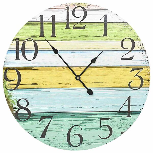 Nástěnné hodiny vícebarvené 60 cm MDF 325185