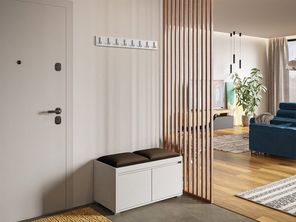 Nábytek do předsíně Konkor 80 + 2 kusy čalouněných nástěnných panelů Pag 40x30, Barva: bílá, barva: Manila 11 5903211044137