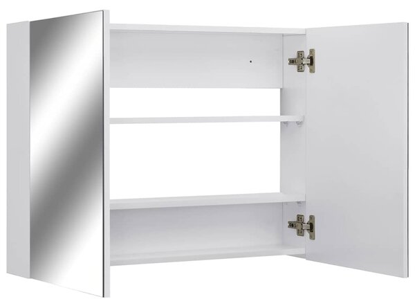 Koupelnová zrcadlová skříňka bílá 80 x 15 x 60 cm MDF 325186