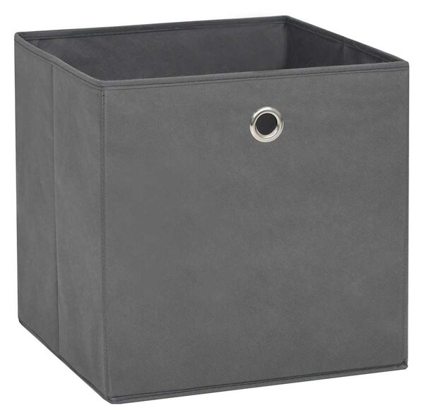 Úložné boxy 4 ks netkaná textilie 28 x 28 x 28 cm šedé 325191