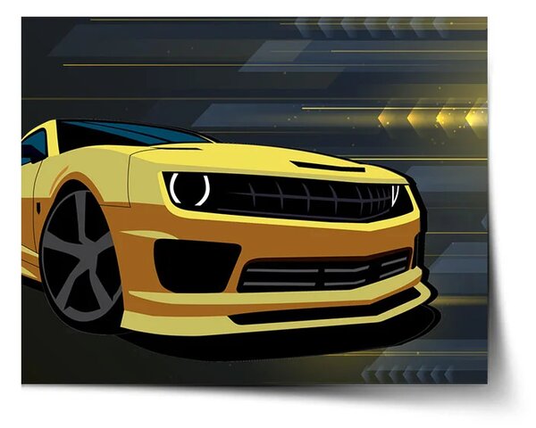 Sablio Plakát Chevrolet Camaro Pruhy - 60x40 cm