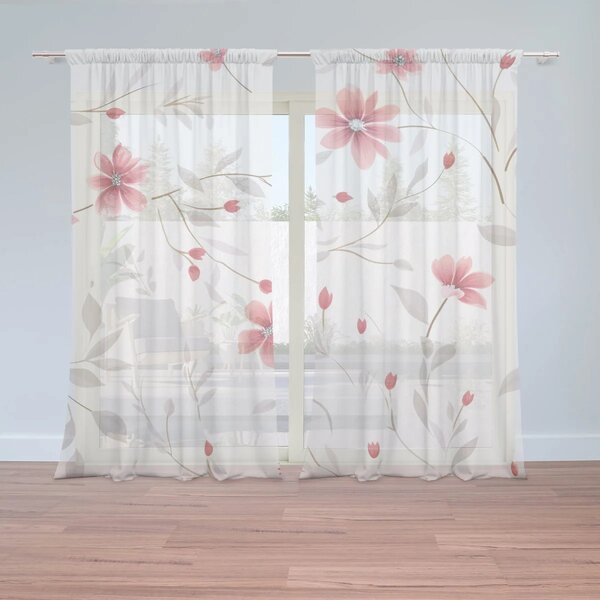 Sablio Záclony Přírodní elegance: 2ks 150x250cm