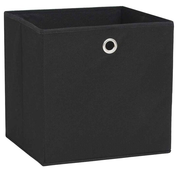 Úložné boxy 4 ks netkaná textilie 28 x 28 x 28 cm černé 325187