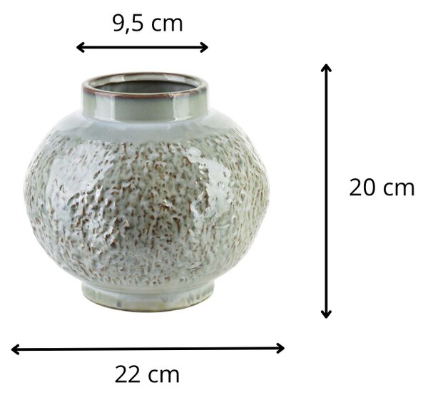 Mondex Vysoká váza Arina 20 cm zelená