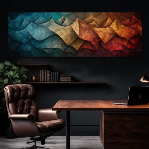 Obraz na plátně - Teplé a studené vlnění FeelHappy.cz Velikost obrazu (šířka x výška): 60 x 20 cm