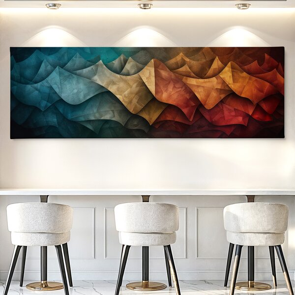 Obraz na plátně - Teplé a studené vlnění FeelHappy.cz Velikost obrazu (šířka x výška): 60 x 20 cm