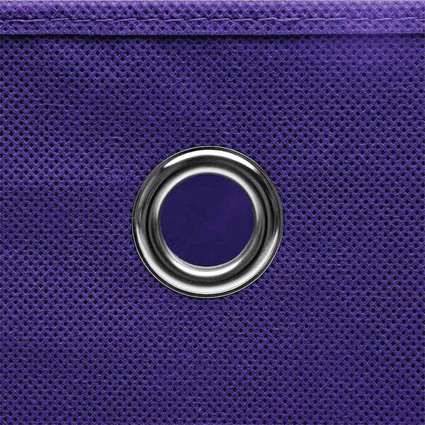 Úložné boxy 10 ks netkaná textilie 28 x 28 x 28 cm fialové 325213