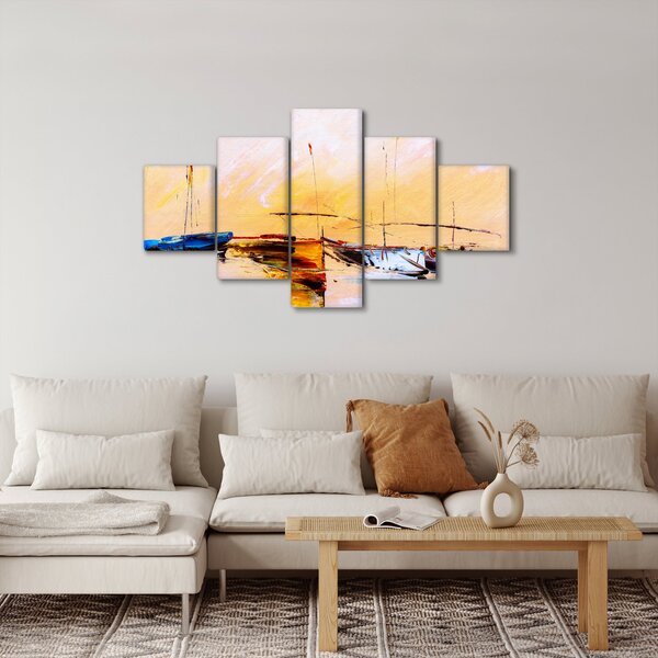 Obraz - Malba lodí (125x70 cm)