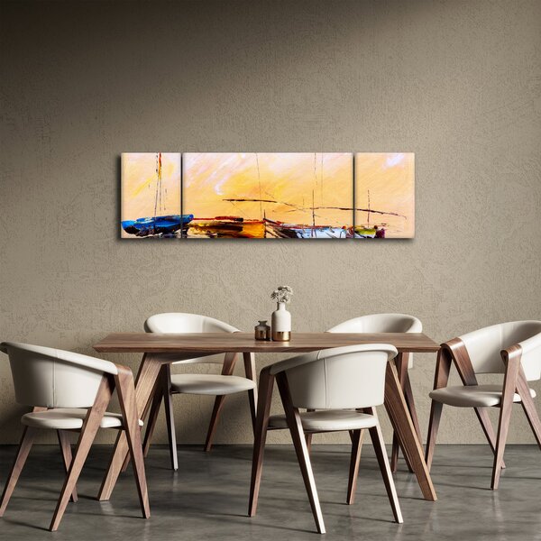 Obraz - Malba lodí (170x50 cm)