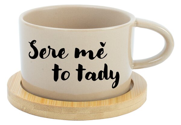SERE MĚ TO TADY - krémový hrníček makronka 200 ml