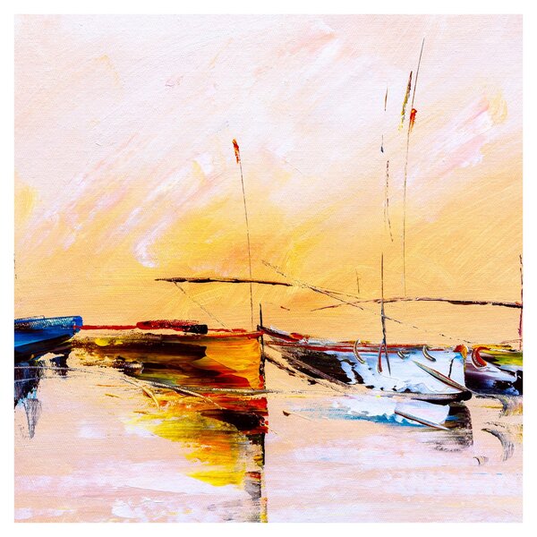 Obraz - Malba lodí (30x30 cm)