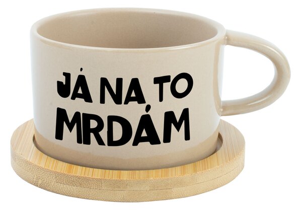 JÁ NA TO MRDÁM - krémový hrníček makronka 200 ml
