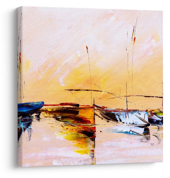Obraz - Malba lodí (30x30 cm)