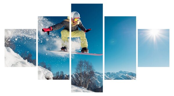 Obraz - Snowboardista (125x70 cm)
