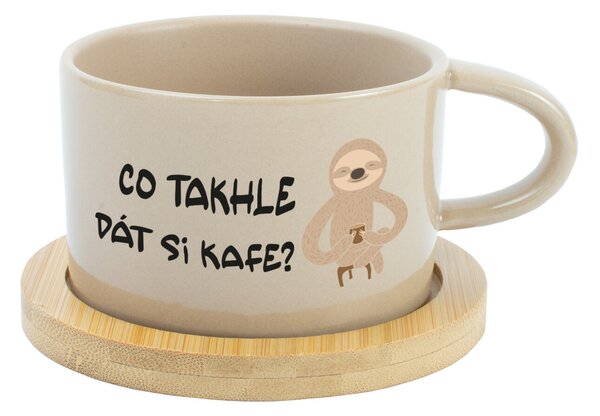 CO TAKHLE DÁT SI KAFE? - krémový hrníček makronka 200 ml