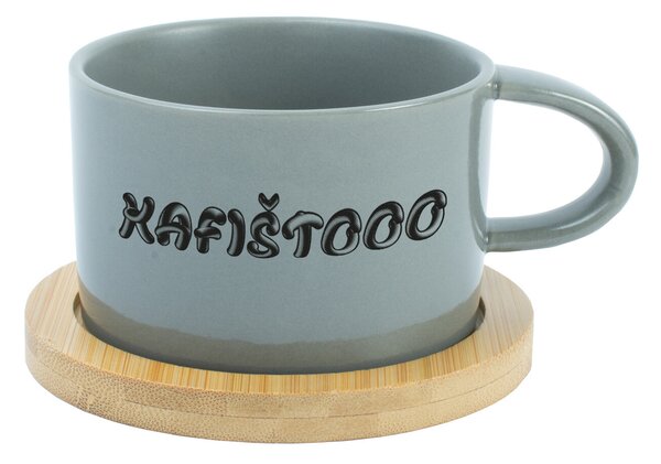 KAFIŠTOOO - šedý hrníček makronka 200 ml