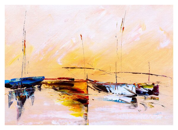 Obraz - Malba lodí (70x50 cm)