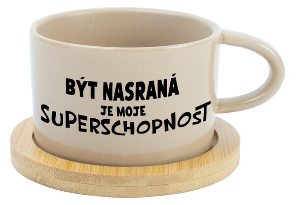 BÝT NASRANÁ JE MOJE SUPERSCHOPNOST - krémový hrníček makronka 200 ml