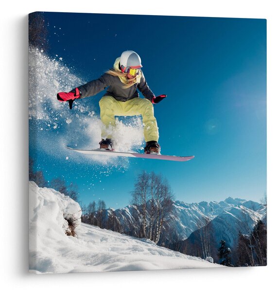 Obraz - Snowboardista (30x30 cm)