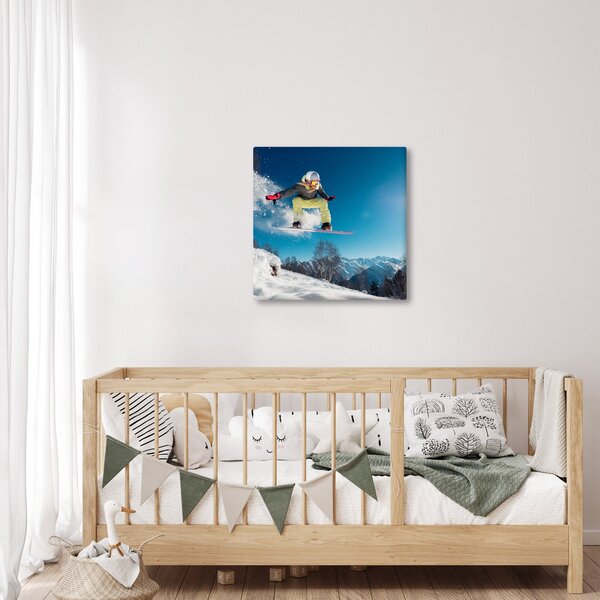 Obraz - Snowboardista (30x30 cm)