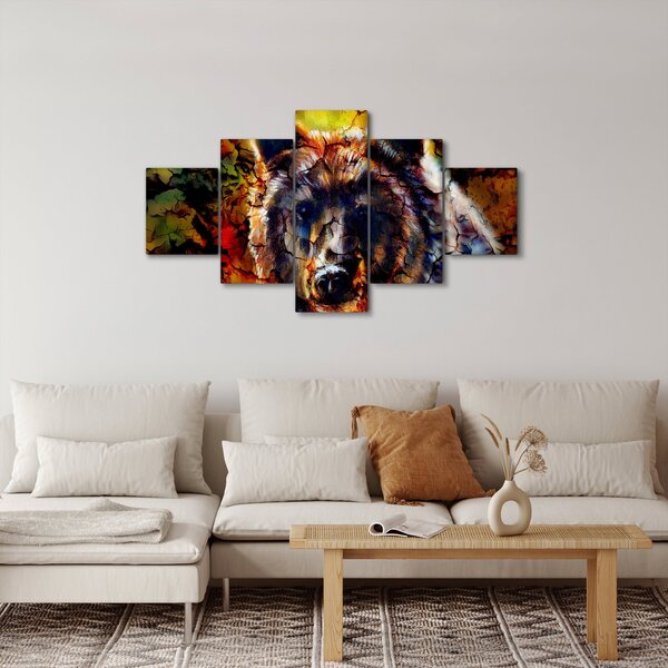 Obraz - Medvěd, malba (125x70 cm)