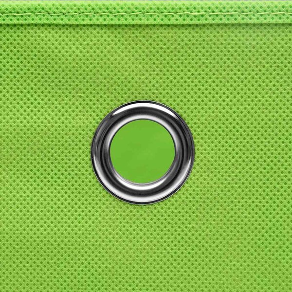 Úložné boxy 10 ks netkaná textilie 28 x 28 x 28 cm zelené 325229