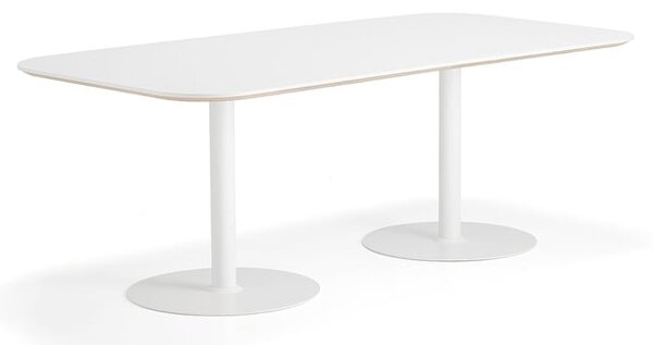 AJ Produkty Stůl METRIC, zaoblené rohy, 2000x1000x720 mm, bílá