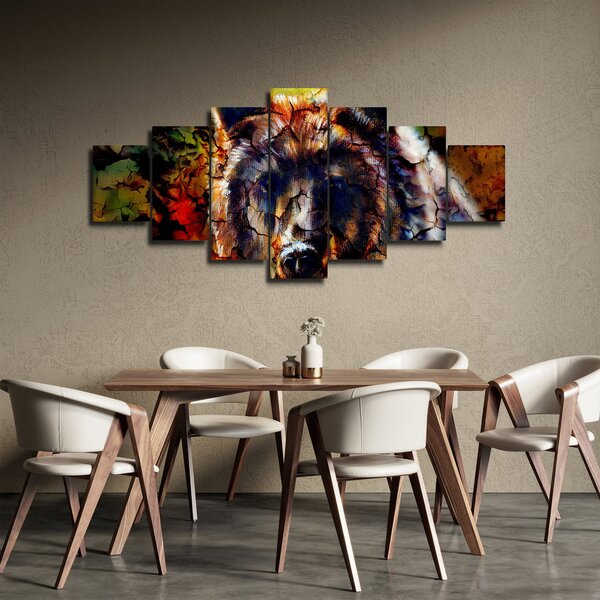 Obraz - Medvěd, malba (210x100 cm)