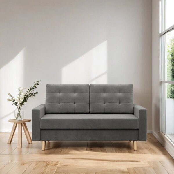 Dvoumístná pohovka BLANK Elegant rozkládací, světle šedá