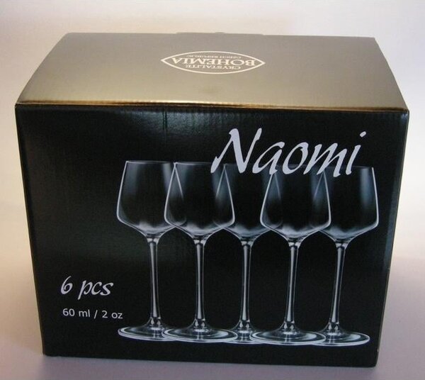 BOHEMIA CORVUS SKLENICE NA LIKÉR 60ML SADA 6 KS