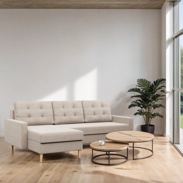 Rohová rozkládací sedačka BLANK Elegant béžová