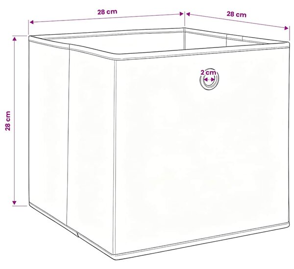 Úložné boxy 10 ks netkaná textilie 28 x 28 x 28 cm bledě modré 325233