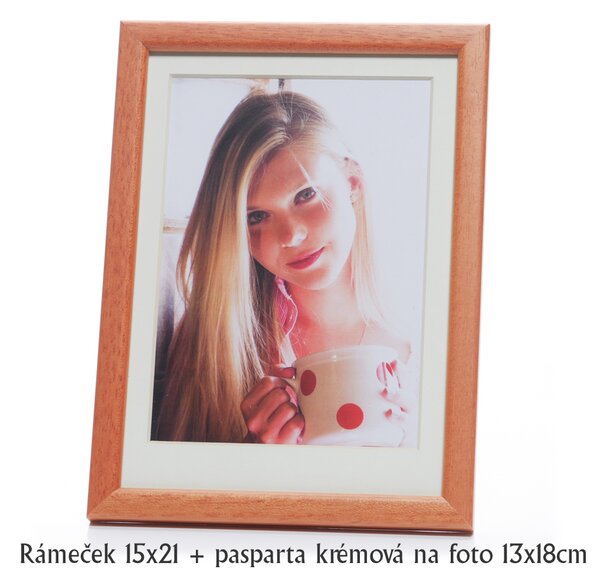 CINNAMON na fotky: 13x18cm, zasklení: Sklo skořicový