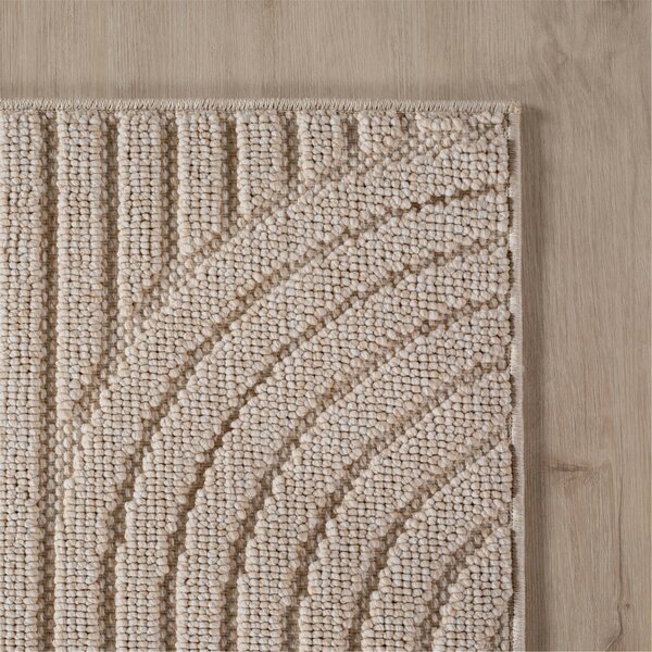Ayyildiz, AKCE: 160x160 cm Kusový koberec Helix 2201 beige kruh, béžová, chodba / předsíň