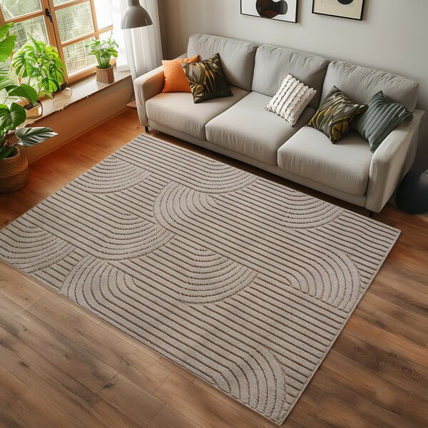 Ayyildiz, Kusový koberec Helix 2201 beige, 60x110, béžová, chodba / předsíň