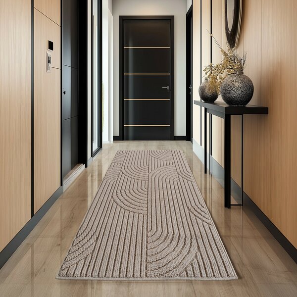 Ayyildiz, Kusový koberec Helix 2201 beige, 60x110, béžová, chodba / předsíň