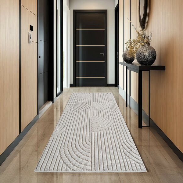Ayyildiz 60x110 cm Kusový koberec Helix 2201 cream, bílá, chodba / předsíň