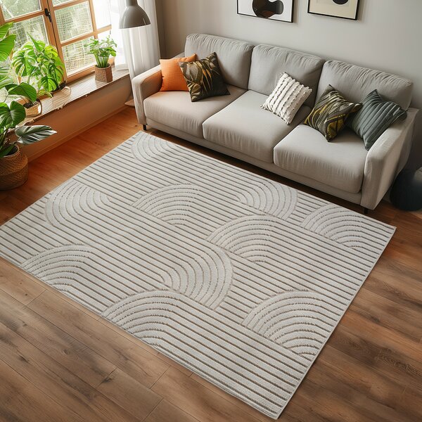 Ayyildiz 60x110 cm Kusový koberec Helix 2201 cream, bílá, chodba / předsíň