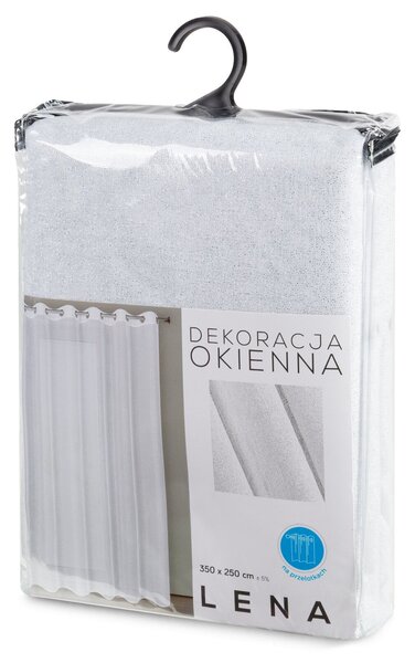 ZÁCLONA NA KROUŽCÍCH LENA 350X250 CM BÍLÁ