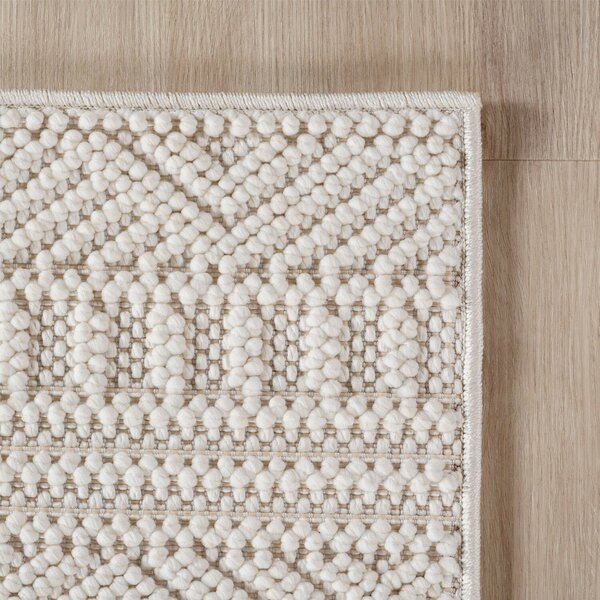 Ayyildiz, Kusový koberec Helix 2202 cream kruh, 120x120, béžová, chodba / předsíň