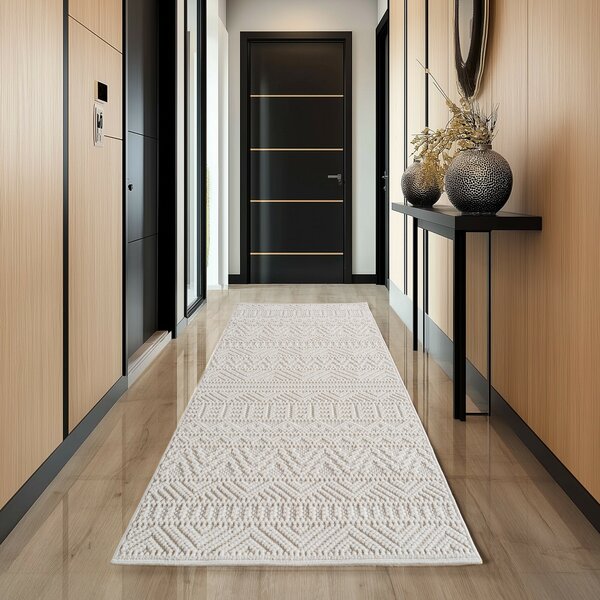 Ayyildiz, Kusový koberec Helix 2202 cream, 60x110, béžová, chodba / předsíň