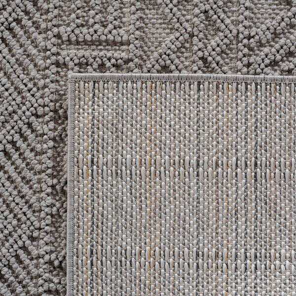 Ayyildiz, Kusový koberec Helix 2202 silver kruh, 120x120, šedá, chodba / předsíň