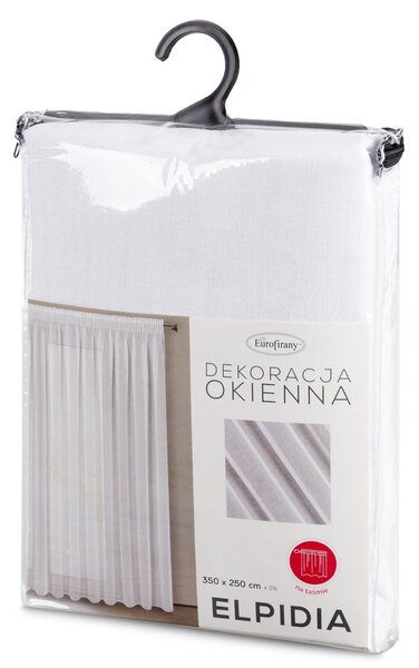ZÁCLONA NA PÁSCE ELPIDIA 350X250 CM BÍLÁ