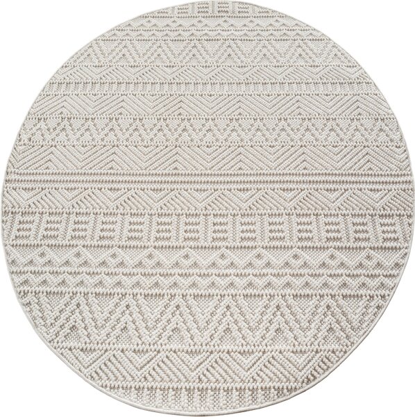 Ayyildiz, Kusový koberec Helix 2202 cream kruh, 120x120, béžová, chodba / předsíň