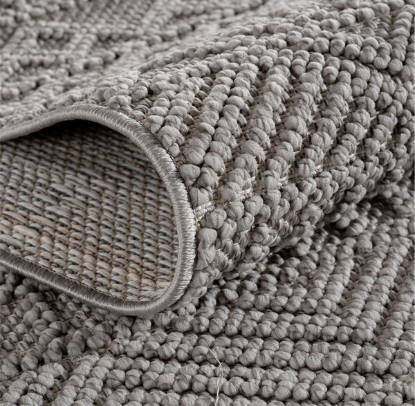 Ayyildiz, Kusový koberec Helix 2202 silver kruh, 120x120, šedá, chodba / předsíň