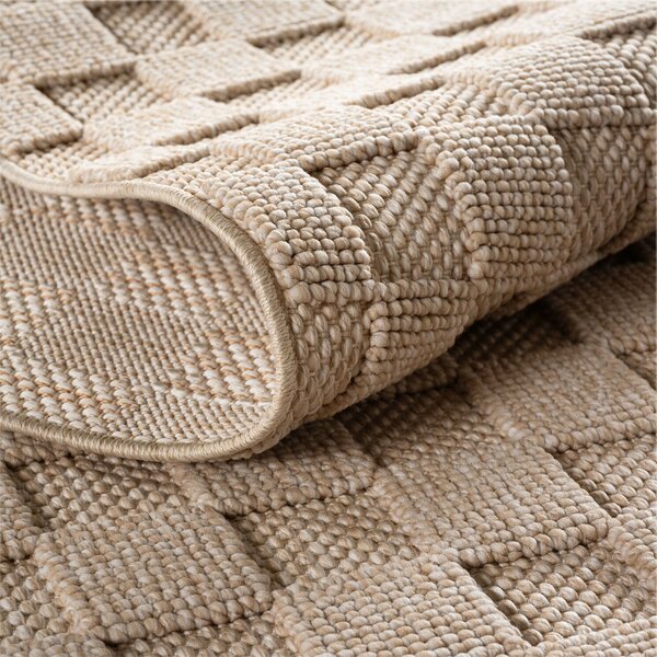 Ayyildiz, Kusový koberec Helix 2203 beige kruh, 120x120, béžová, chodba / předsíň